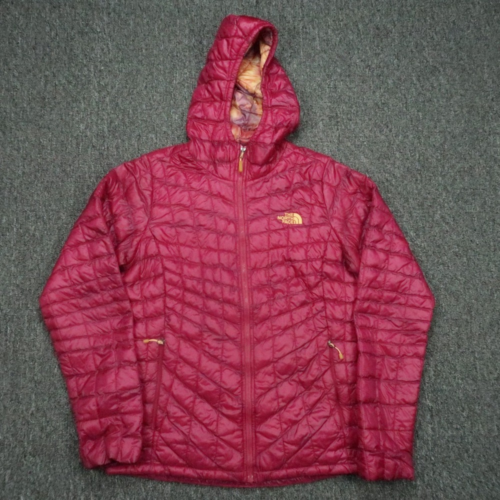 The North Face Jacket Women Small Purple Pink Thermoball Hooded Full Zip Outdoor